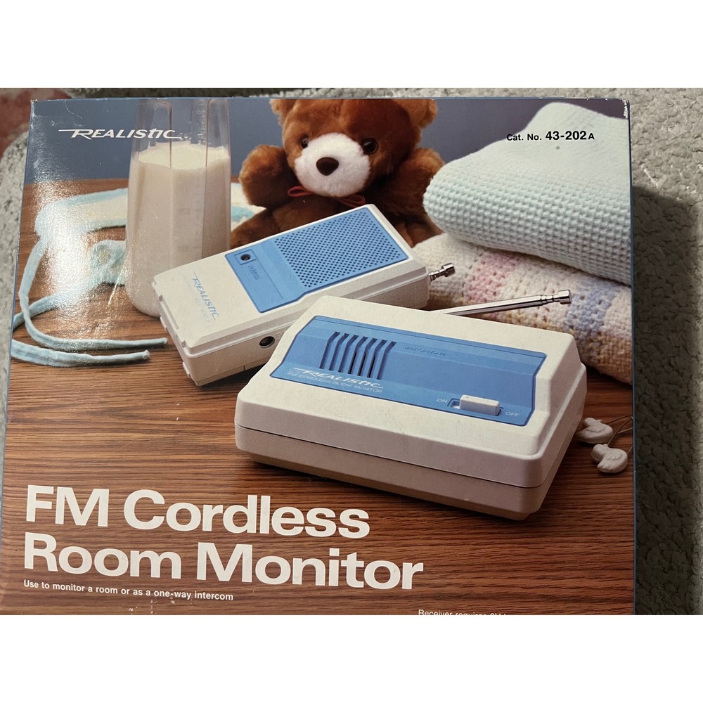 Realistic‎ FM Cordless Room Monitor Baby Intercom Security Vintage